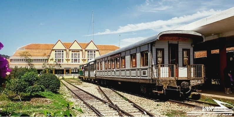 Cảnh quan xanh mát nhìn từ tàu hỏa Đà Lạt đi Trại Mát