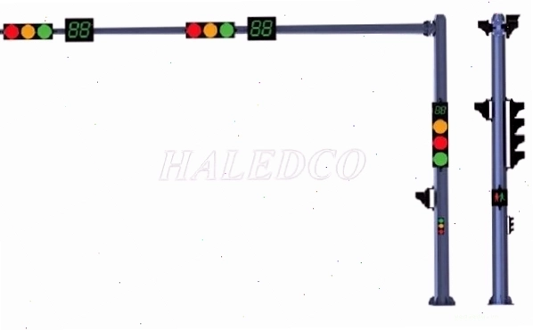 Cấu tạo cột đèn giao thông hiện đại gồm thân cột và đèn tín hiệu