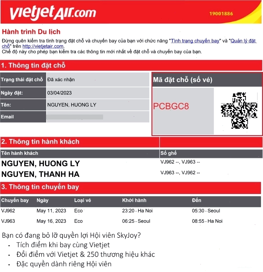 Check-in online vé máy bay điện tử qua website hãng