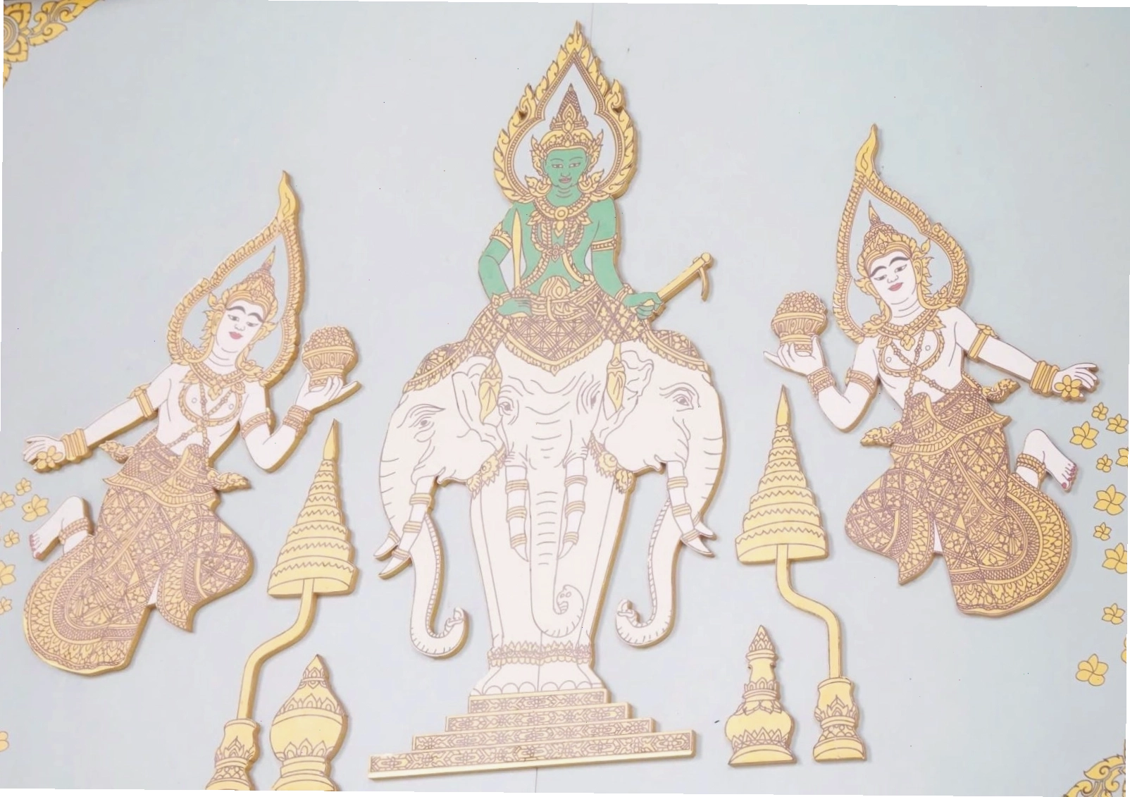 Chi tiết hoa văn trên Khải Hoàn Môn Patuxay