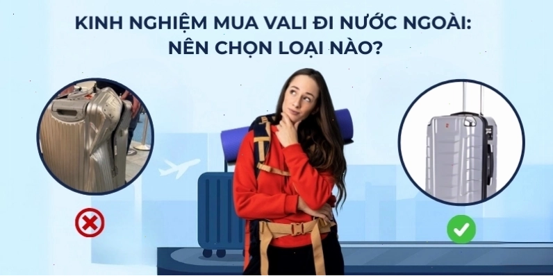 Chọn vali đi du lịch nước ngoài đảm bảo an toàn hành lý