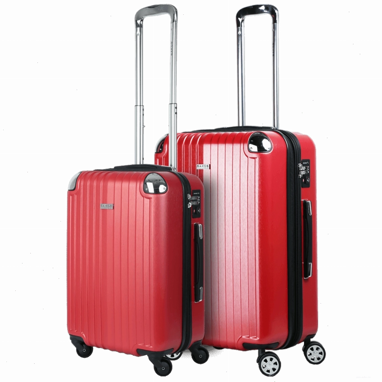 Combo 2 vali nhựa Sakos Sapphire kích thước SM màu đỏ