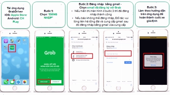 Đăng nhập ứng dụng Grab Driver