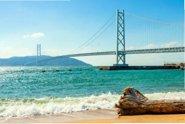 Đảo Awaji nhìn từ trên cao với đường bờ biển đẹp