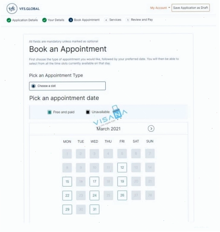 Đặt lịch hẹn visa Đức