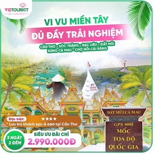 Đi bộ xuyên rừng đước tại Đất Mũi Cà Mau
