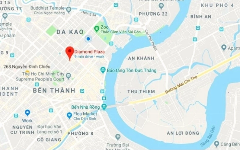 Diamond Plaza Sài Gòn nhìn từ bên ngoài