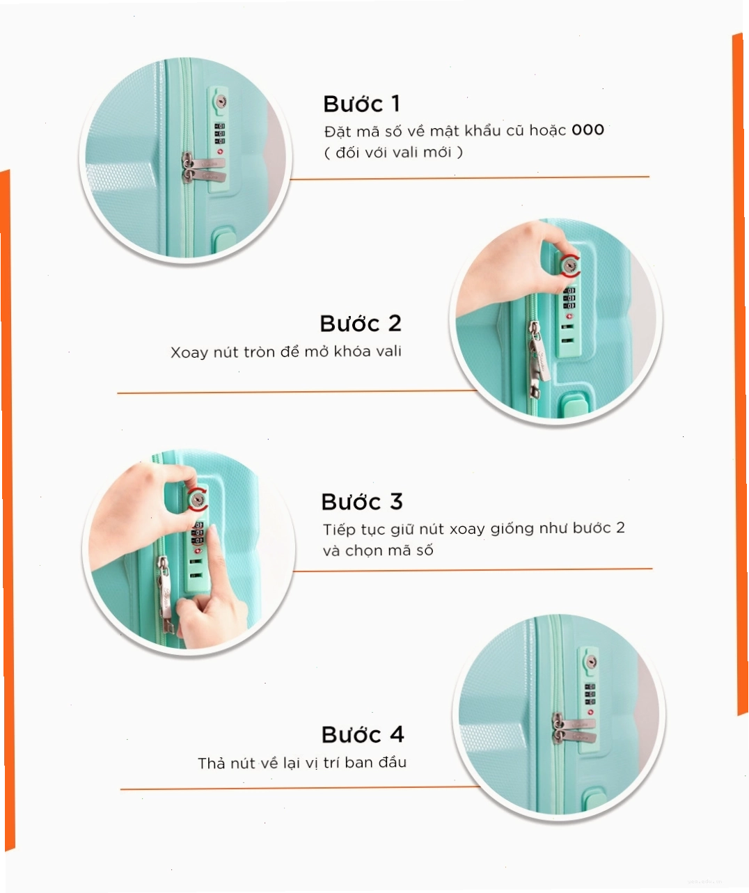Dịch vụ hỗ trợ đổi mật khẩu vali Bamozo
