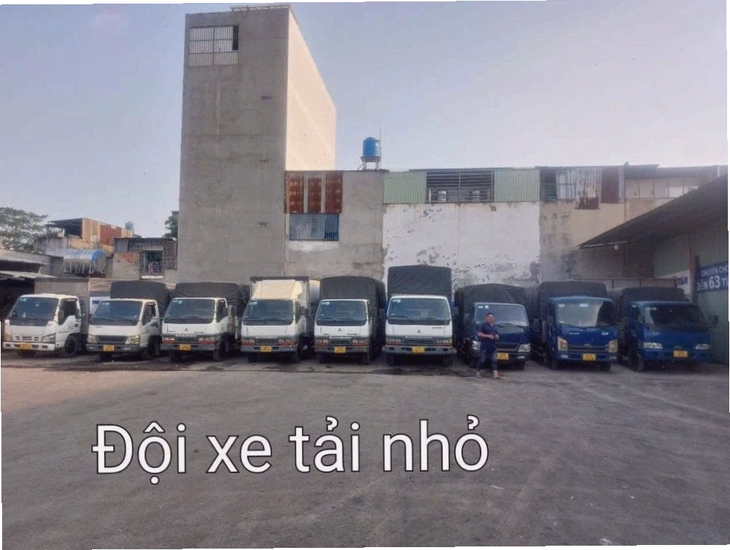 Đội xe tải của Vận tải Nam Hòa Phú sẵn sàng phục vụ