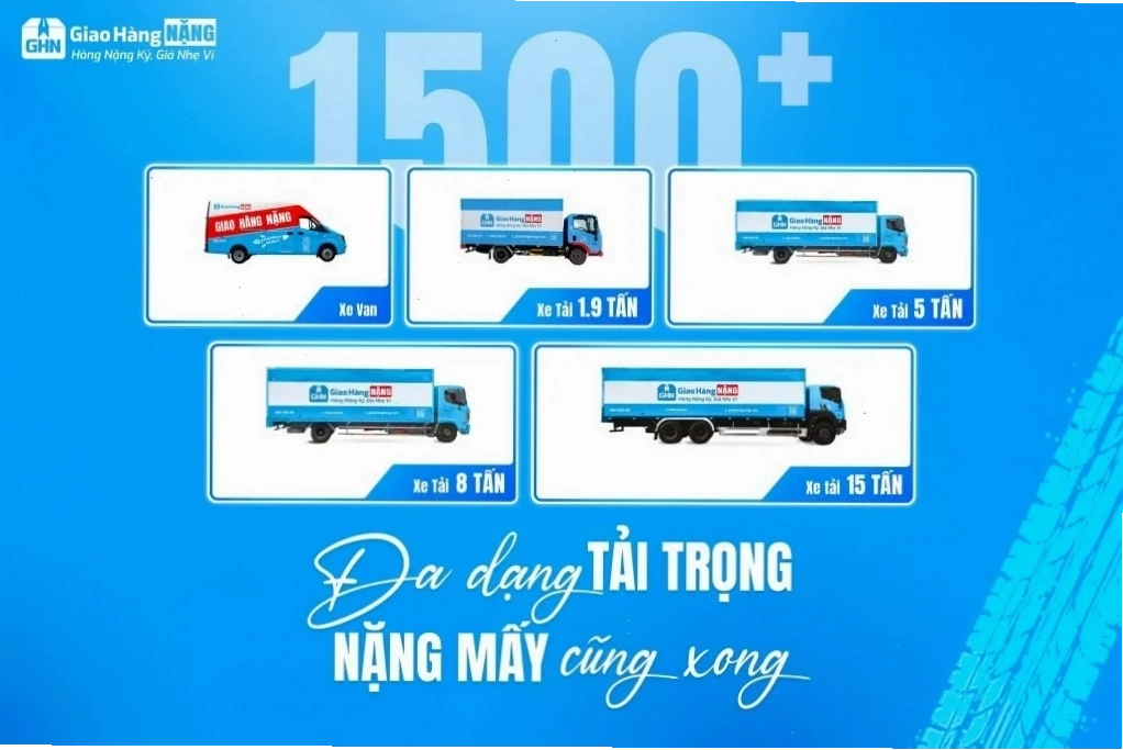 Đội xe tải đa tải trọng vận chuyển hàng cồng kềnh an toàn