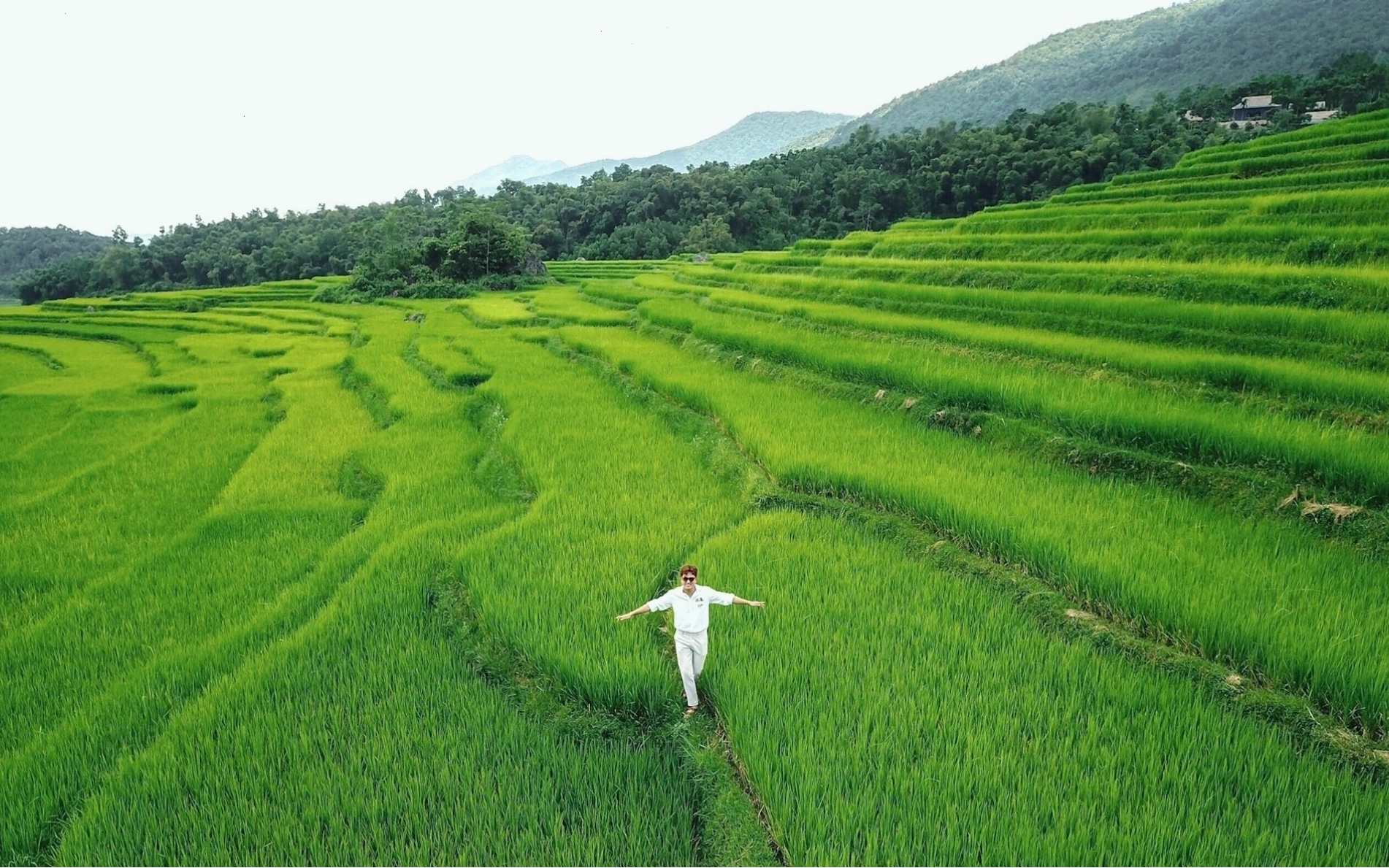 Du khách khám phá vẻ đẹp ruộng bậc thang tại Pù Luông