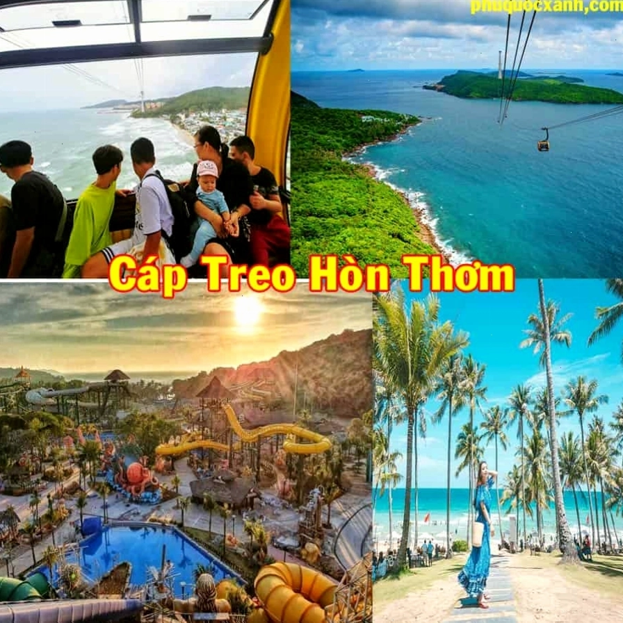 Du khách vui chơi tại công viên nước Aquatopia Hòn Thơm