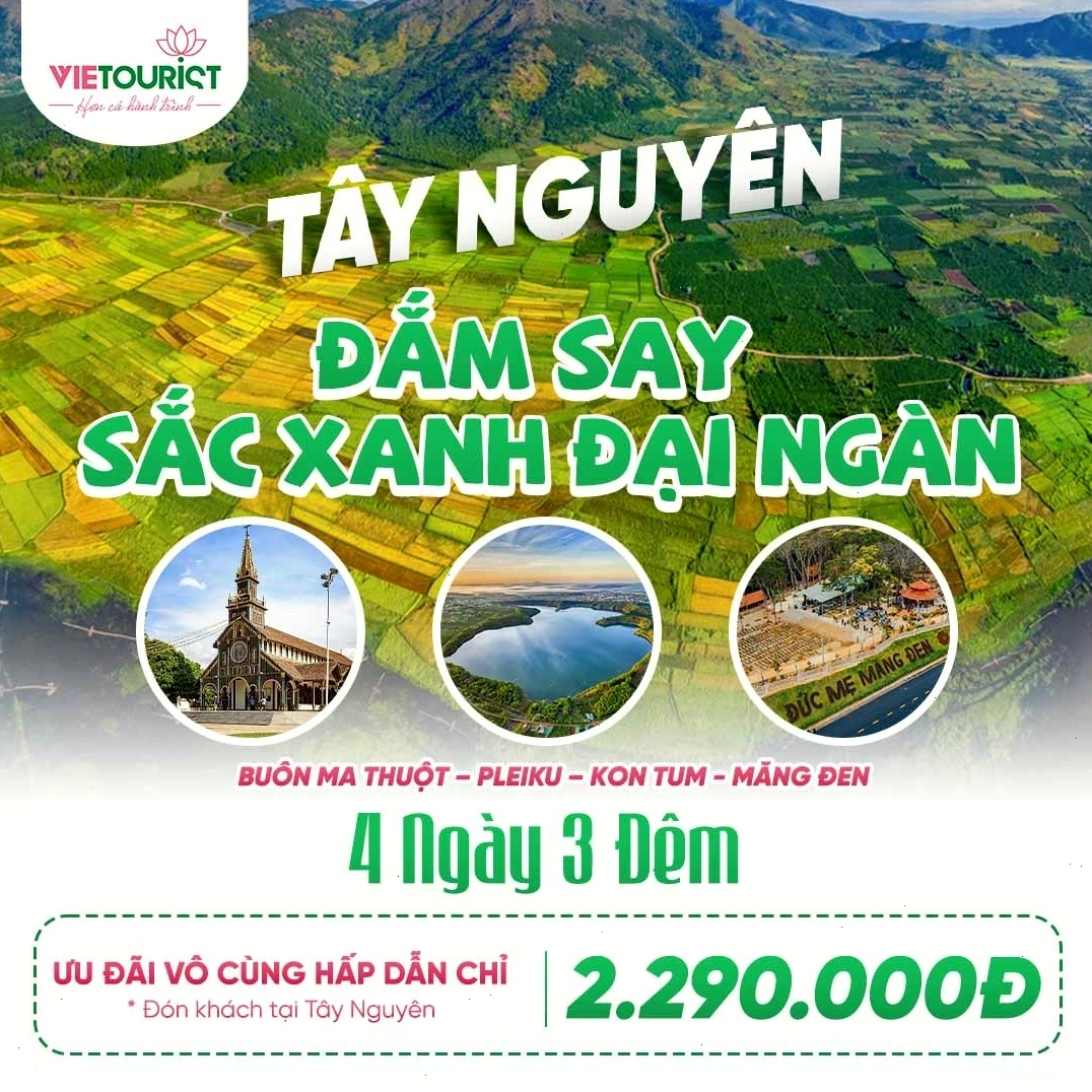 Du lịch Tây Nguyên 4 ngày 3 đêm
