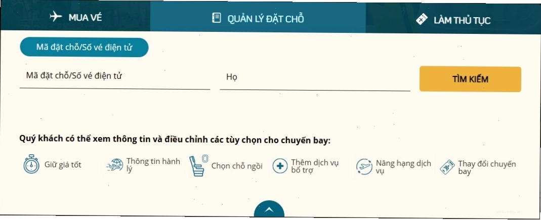Dùng vé điện tử để check in qua tổng đài
