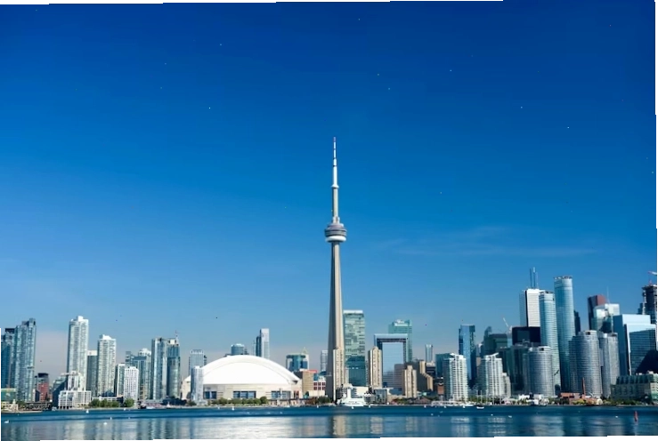 Đường chân trời thành phố Toronto, Ontario, Canada lung linh về đêm