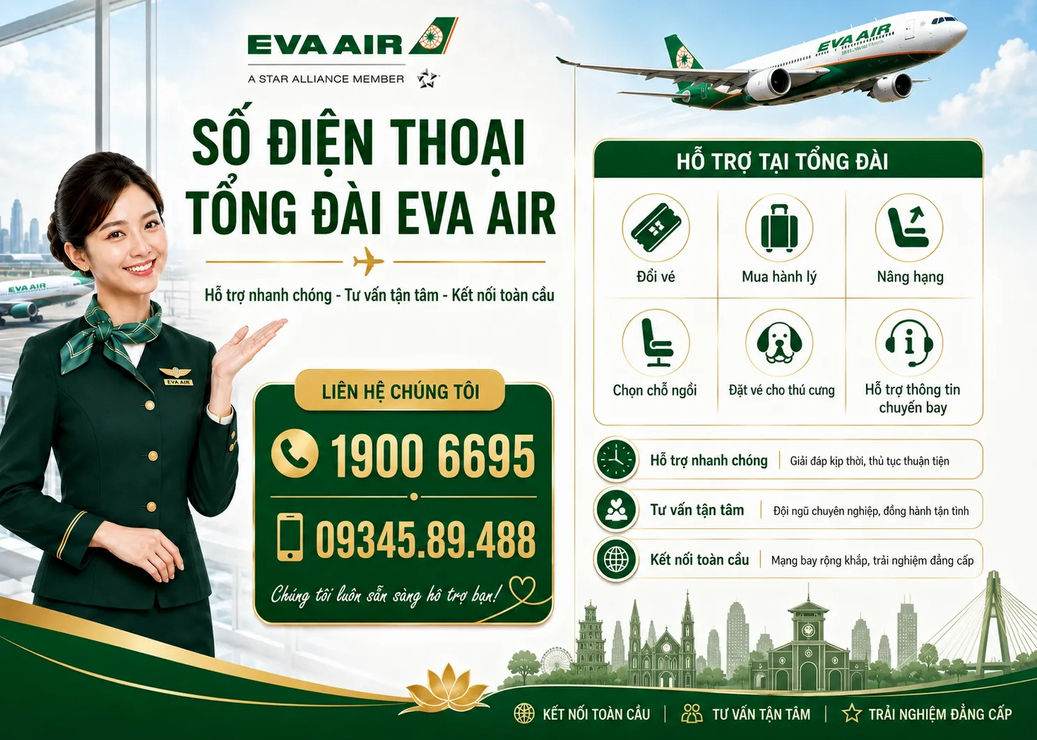 EVA Air Vietnam Số Điện Thoại Liên Hệ Tổng Đài Hỗ Trợ Khách Hàng