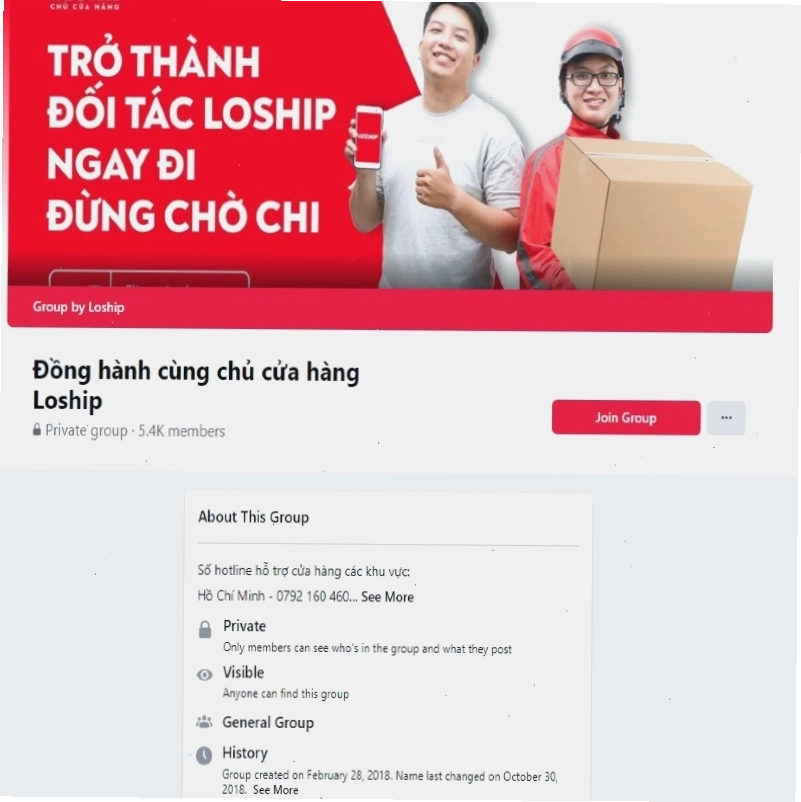 Fanpage Loship trên Facebook