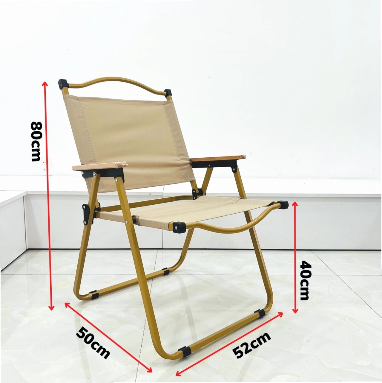 Ghế xếp du lịch kaki màu sắc trang nhã