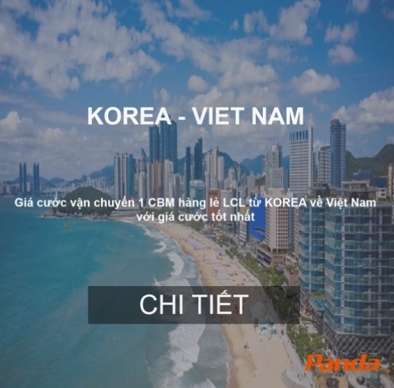 GIÁ CƯỚC VẬN CHUYỂN HÀNG LẺ TỪ HÀN QUỐC VỀ VIỆT NAM