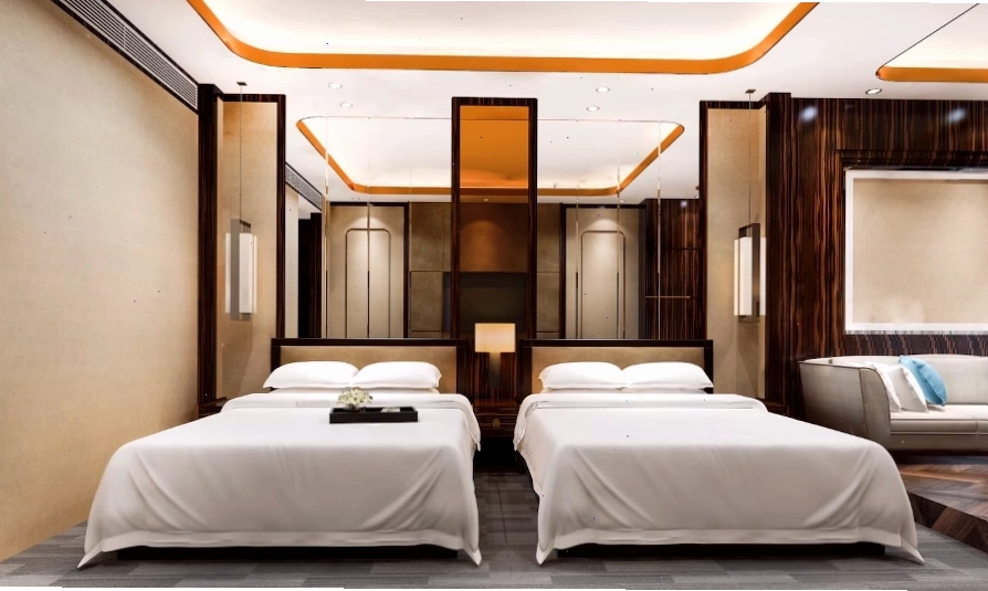 Gia đình vui vẻ trong không gian phòng connecting room rộng rãi