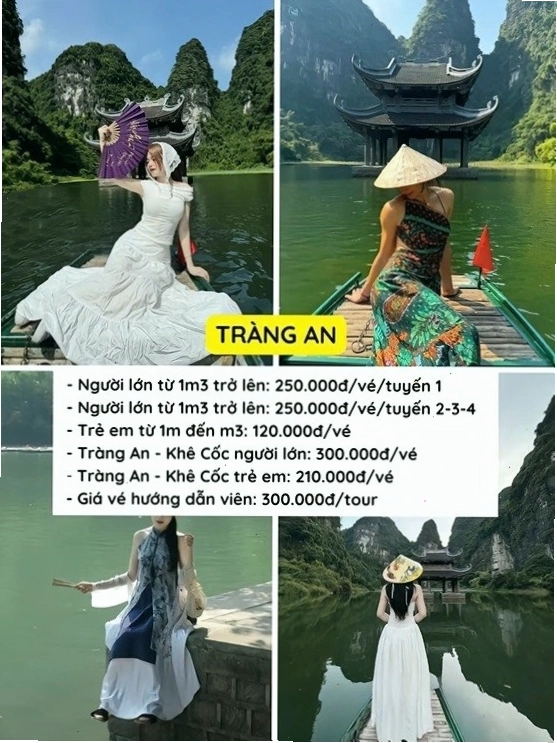 Giá vé Tràng An Ninh Bình cập nhật mới nhất