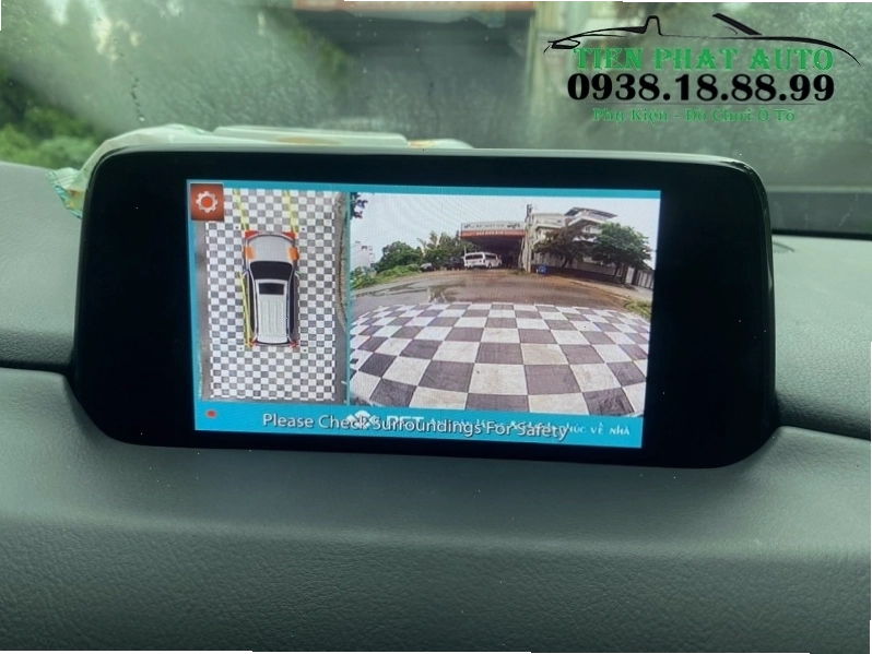 Góc nhìn từ camera trước của hệ thống camera 360