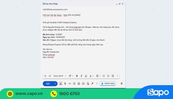 Gửi form yêu cầu tư vấn cho SPX Express