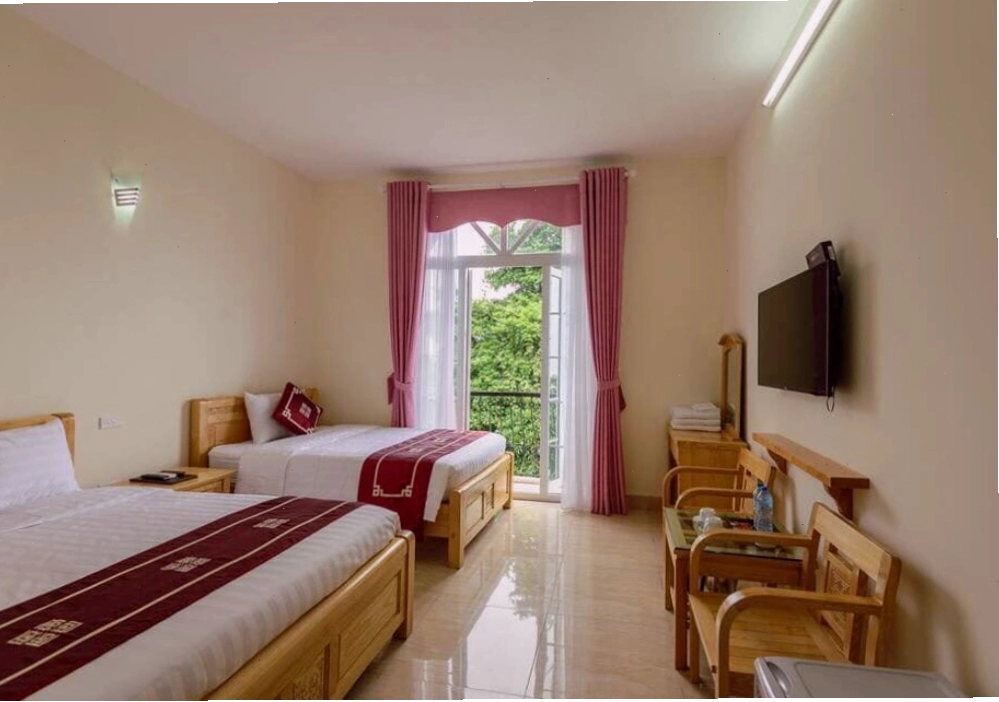 Hạng phòng đôi tại Ba Vì Resort, phù hợp cho gia đình hoặc nhóm bạn