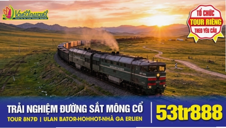 Hành trình trên tuyến đường sắt xuyên sa mạc Gobi trong tour Mông Cổ