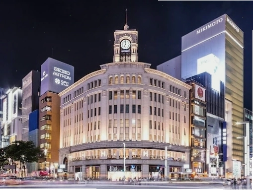 Hình ảnh đường phố Tokyo nhộn nhịp với người qua lại và xe cộ