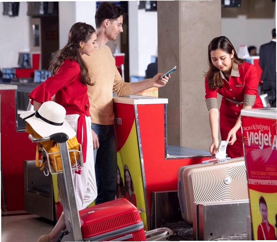 Hình ảnh minh họa quy trình mua thêm cân hành lý ký gửi Vietjet Air