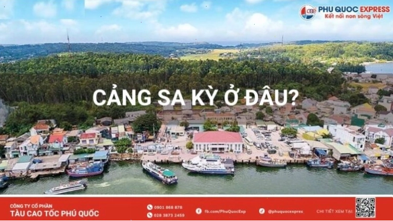 Hình ảnh minh họa vị trí Cảng Sa Kỳ kết nối với đảo Lý Sơn