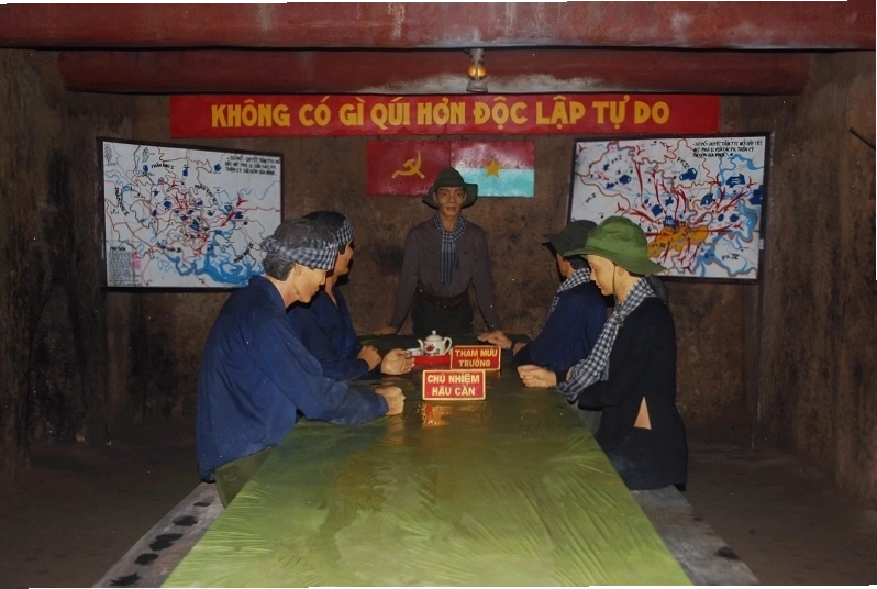 Hình ảnh mô tả cấu trúc Địa đạo Củ Chi