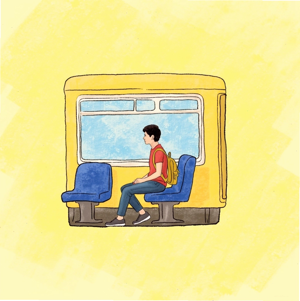 Hình ảnh người đi làm chờ tàu commuter train vào giờ cao điểm