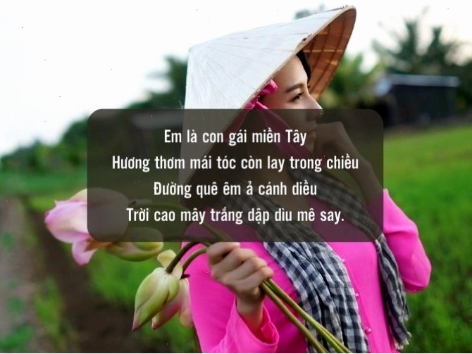 Hình ảnh thơ về miền tây