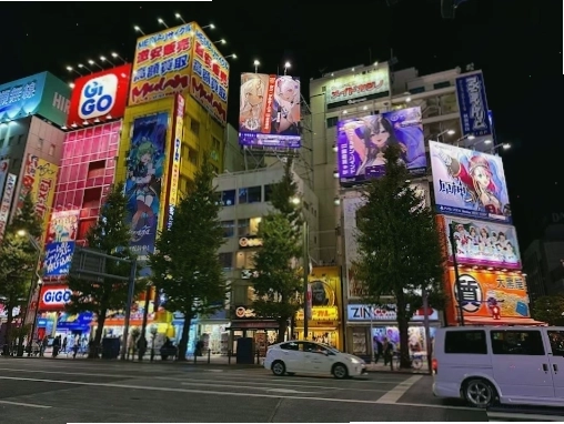 Hình ảnh Tokyo lung linh về đêm với những tòa nhà cao tầng và ánh đèn rực rỡ