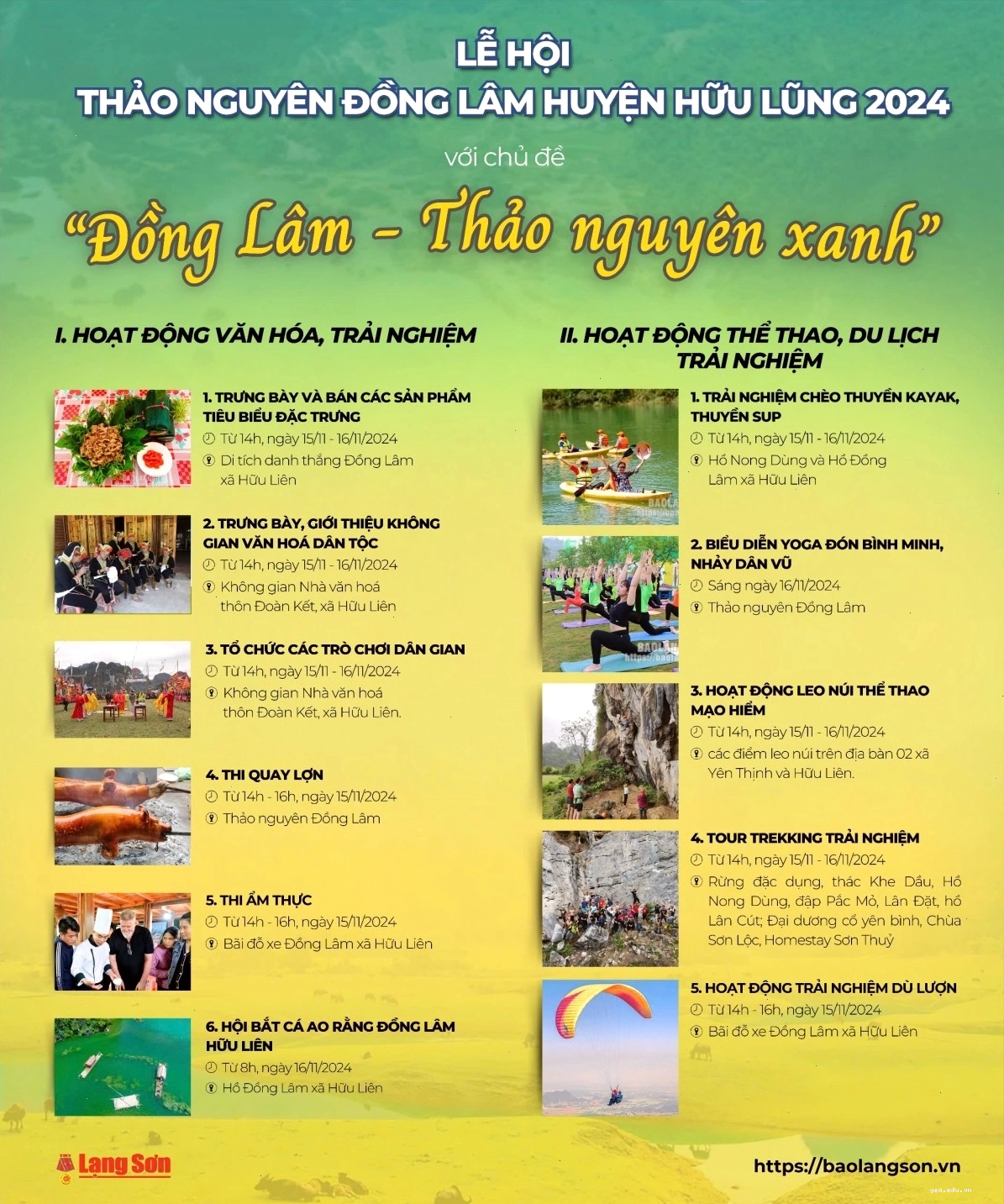 Hoạt động du lịch trải nghiệm tại Hữu Lũng, Lạng Sơn