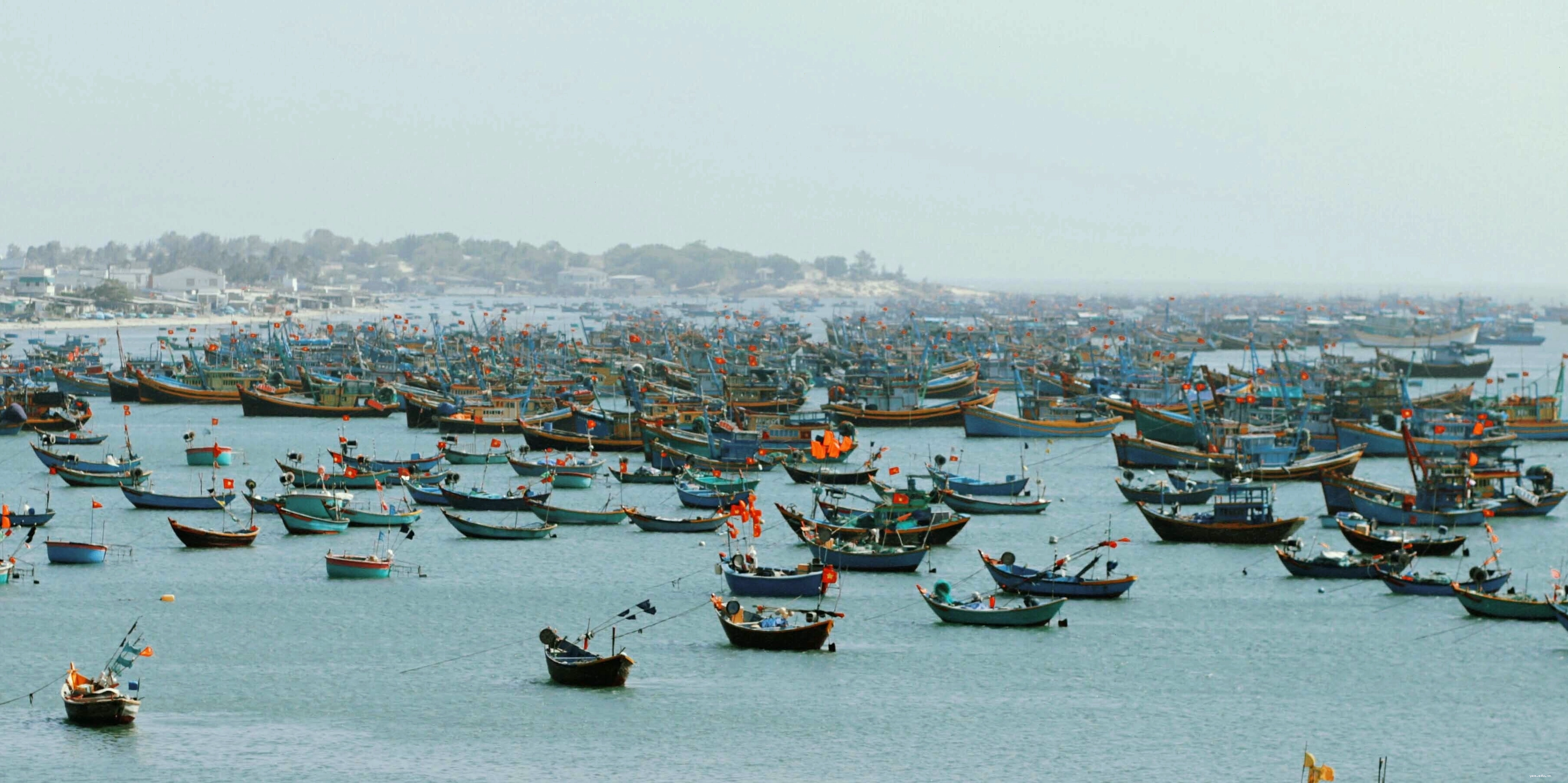 Hoạt động tấp nập tại Làng chài Mũi Né
