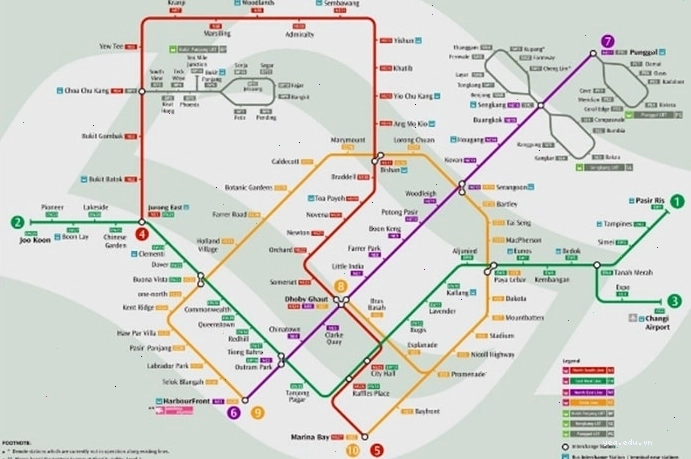 Hướng dẫn cách di chuyển theo tàu điện ngầm MRT