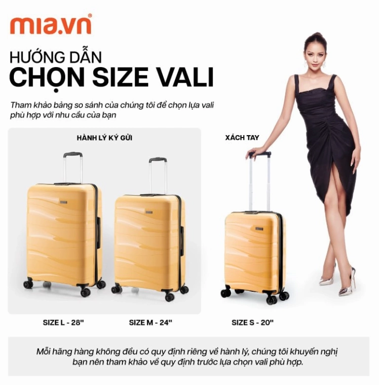 Hướng dẫn chọn kích thước vali phù hợp cho mọi chuyến đi