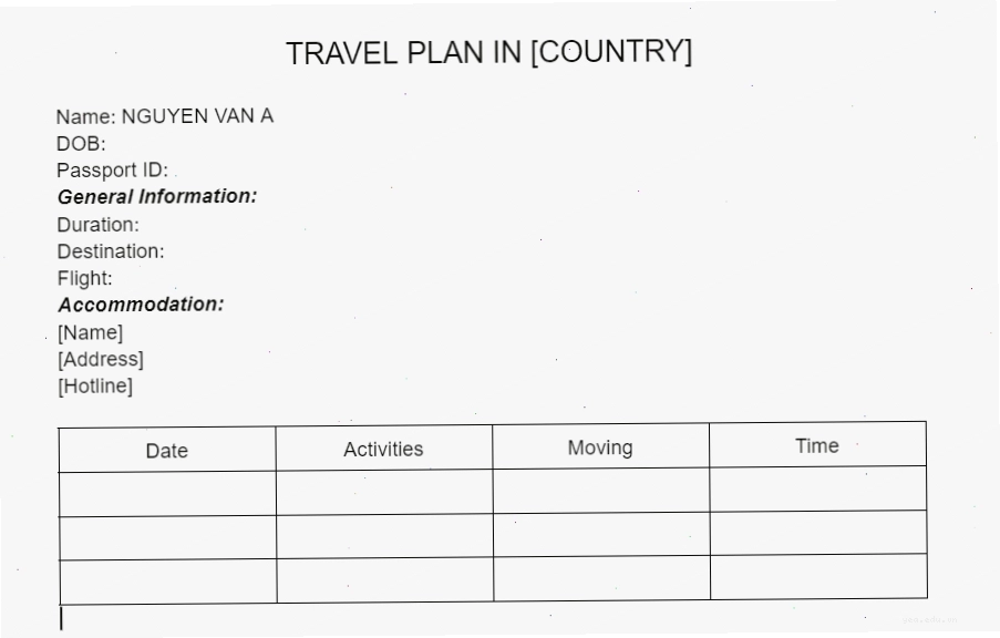 Hướng dẫn chuẩn bị mẫu lịch trình du lịch Hàn Quốc chi tiết cho hồ sơ xin visa