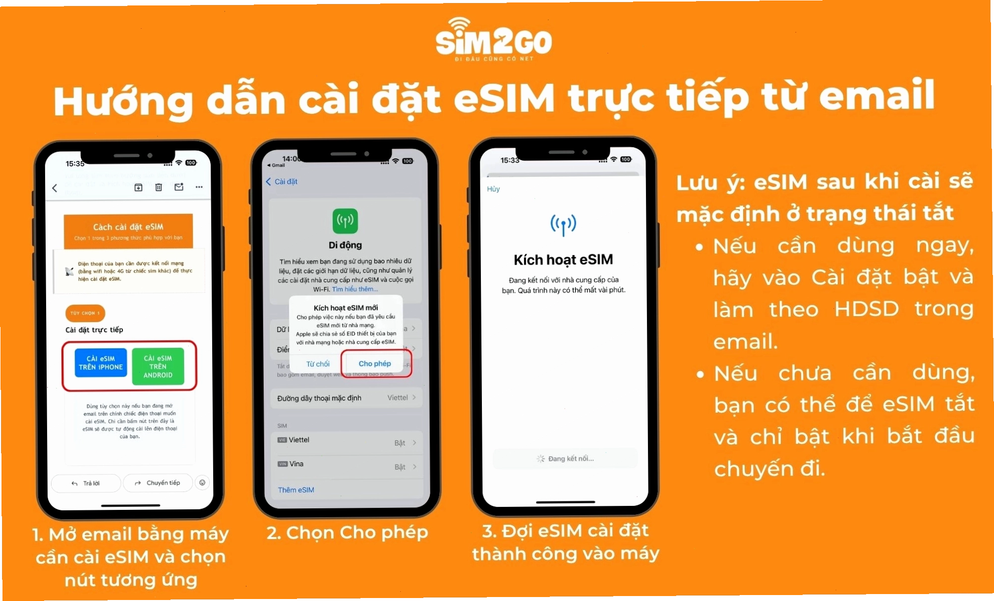 Hướng dẫn sử dụng eSIM Gigago