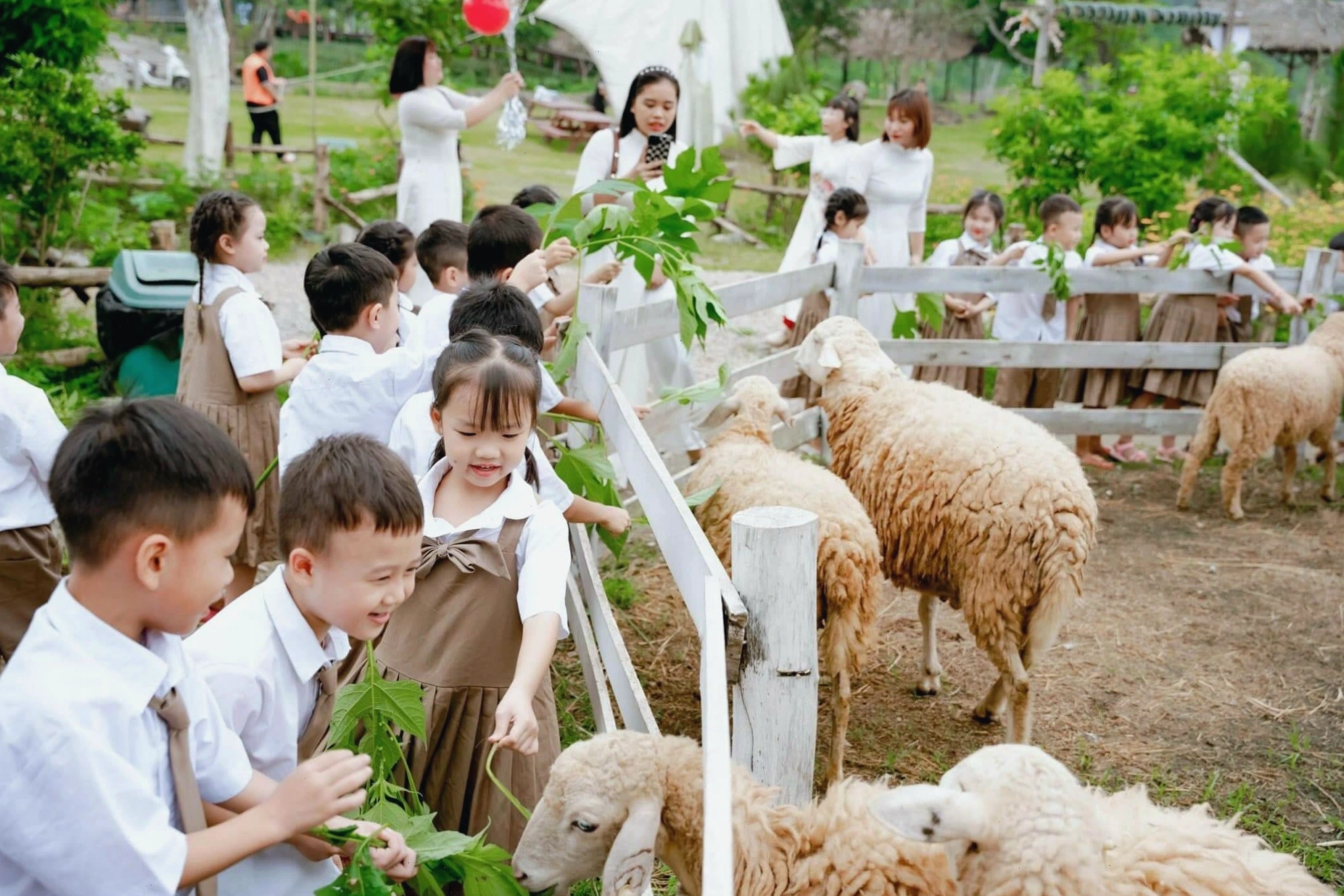 Không gian nhà hàng tại Bản Ven Xanh