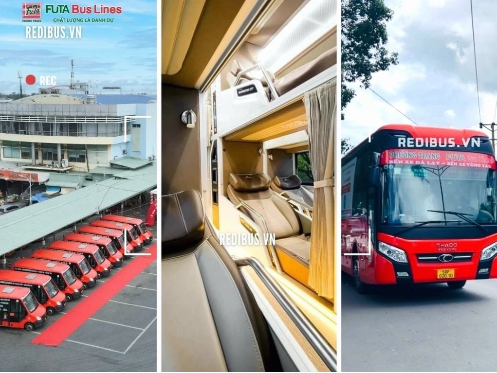 Không gian nội thất bên trong Xe Phương Trang Cần Thơ giường nằm rộng rãi có màn che riêng tư