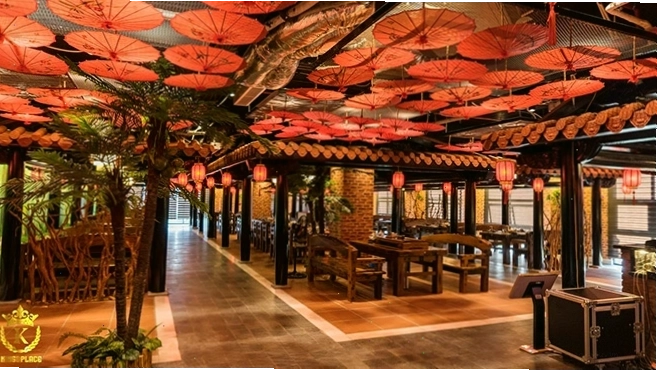 Không gian sảnh đón tiếp sang trọng tại King Palace Thanh Hóa