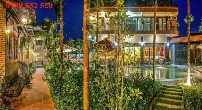 Không gian xanh mát tại Sunny House Resort Thái Nguyên