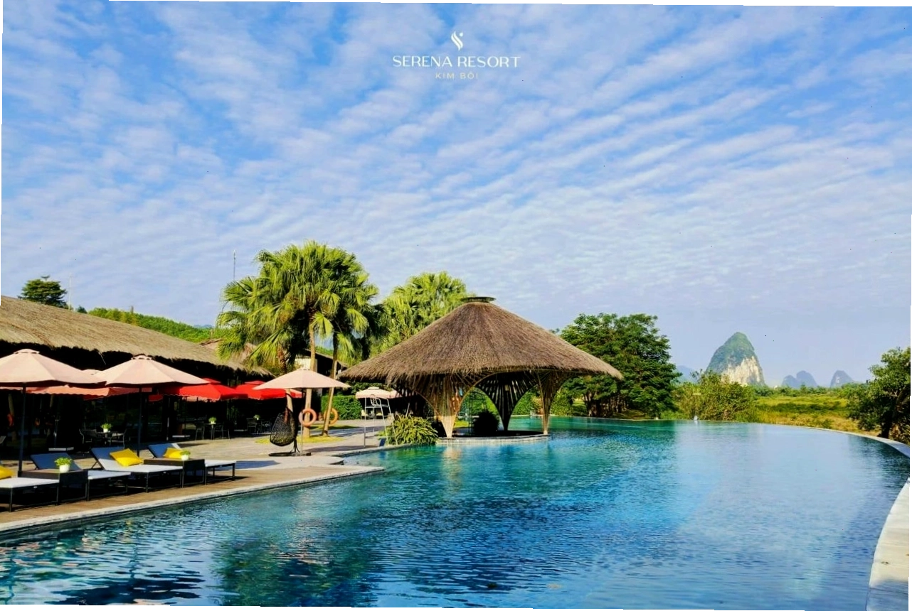 Khu nghỉ dưỡng Serena Kim Bôi với không gian xanh mát