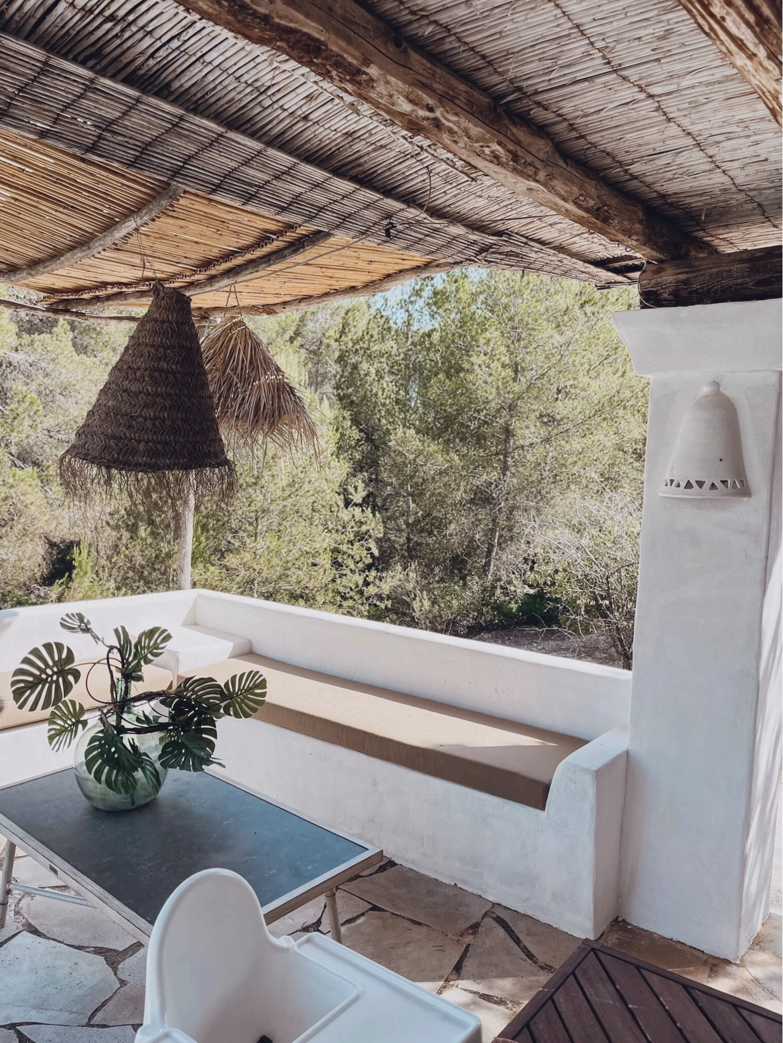 Khu vực ăn uống ngoài trời tại biệt thự ở Ibiza, Tây Ban Nha