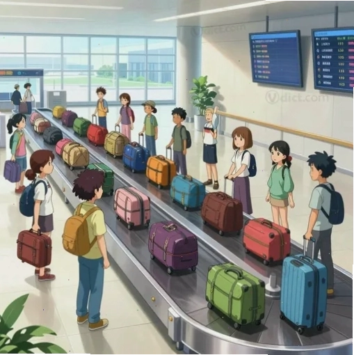 Khu vực Baggage Claim tại sân bay với nhiều băng chuyền hành lý