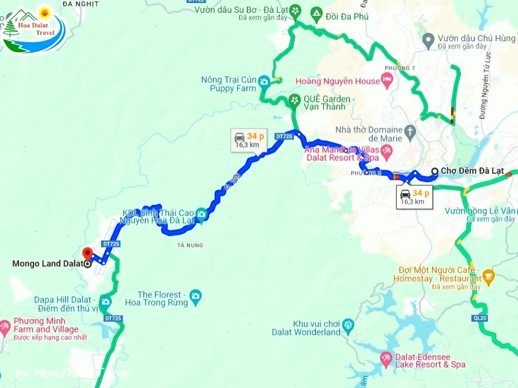 Khu vực bán vé và không gian tham quan Mongo Land Đà Lạt
